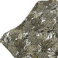 50" X 70" Chocolate Ivory And Taupe Leaves Polyester Woven Plush Throw Blanket