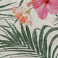 50" X 70" Pink Ivory And Olive Green Animal Print Polyester Woven Plush Throw Blanket