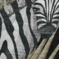 50" X 70" Midnight Ivory And Olive Green Animal Print Polyester Woven Plush Throw Blanket