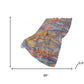 50" X 70" Peach Blue And Orange Animal Print Polyester Woven Plush Throw Blanket