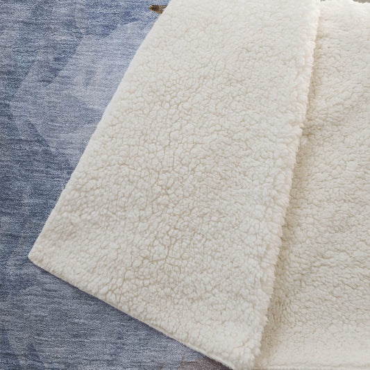 50" X 70" Blue Red And Brown Animal Print Polyester Woven Plush Throw Blanket