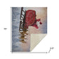 50" X 70" Blue Red And Brown Animal Print Polyester Woven Plush Throw Blanket