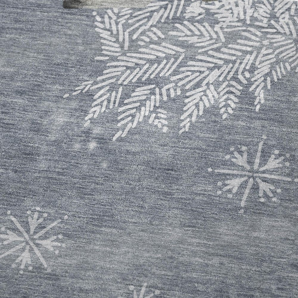 50" X 70" Gray And Silver Animal Print Plush Throw Blanket