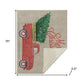 50" X 70" Red Green And Ivory Geometric Polyester Woven Plush Throw Blanket
