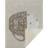 50" X 70" Latte Ivory And Beige Geometric Polyester Woven Plush Throw Blanket