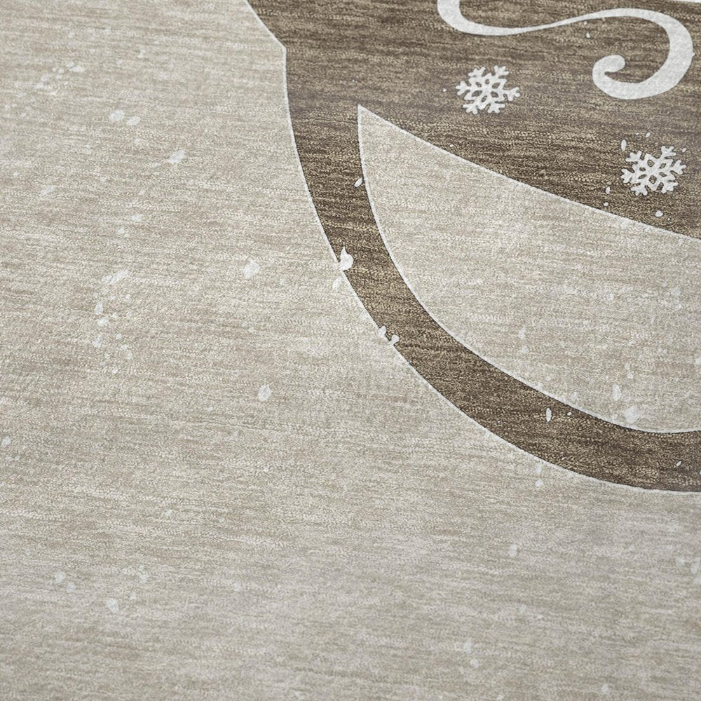 50" X 70" Latte Ivory And Beige Geometric Polyester Woven Plush Throw Blanket