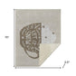50" X 70" Latte Ivory And Beige Geometric Polyester Woven Plush Throw Blanket