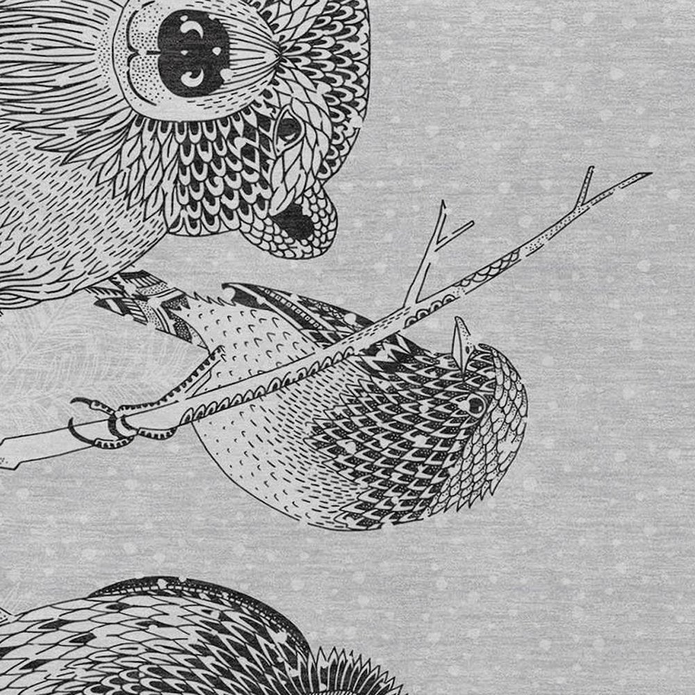 50" X 70" Gray Black And Ivory Animal Print Microfiber Plush Throw Blanket