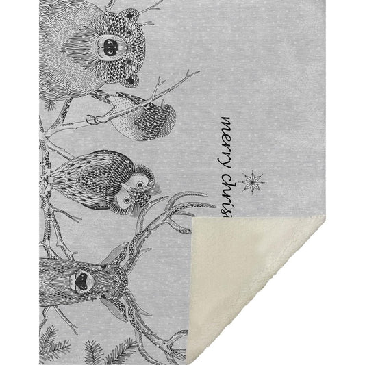 50" X 70" Gray Black And Ivory Microfiber Animal Print Plush Throw Blanket