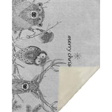 50" X 70" Gray Black And Ivory Microfiber Animal Print Plush Throw Blanket