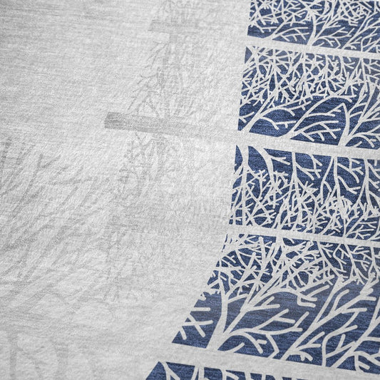 50" X 70" Blue Ivory And Red Microfiber Geometric Plush Throw Blanket