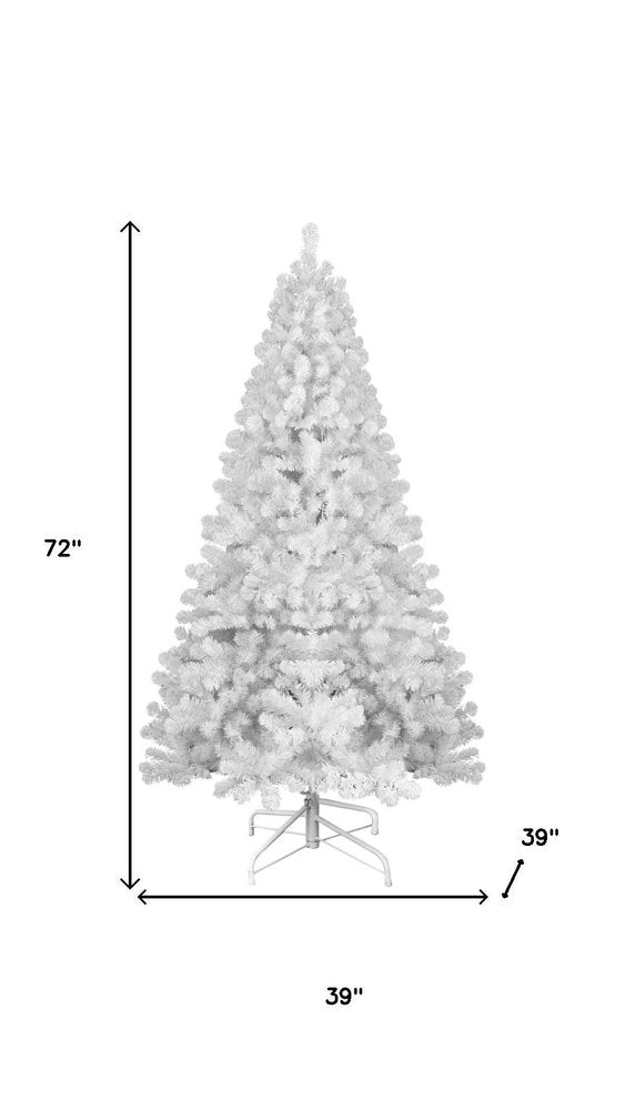 6' White Full Pine Christmas Tree