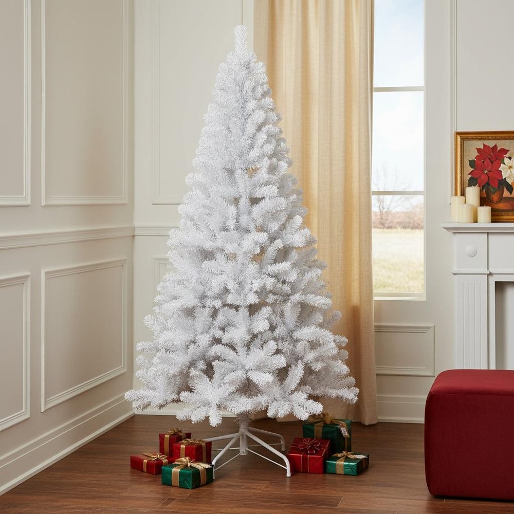 4' White Full Pine Christmas Tree