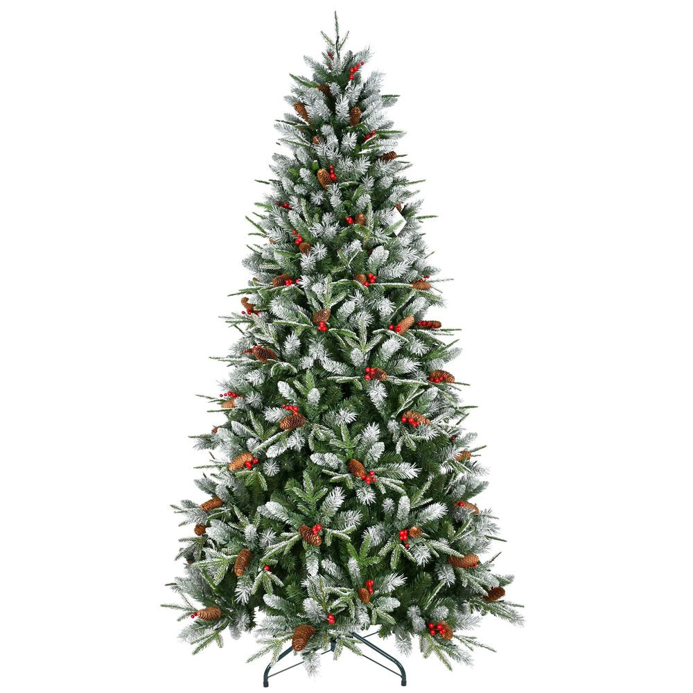 8' White Full Pine Christmas Tree