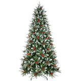 8' White Full Pine Christmas Tree