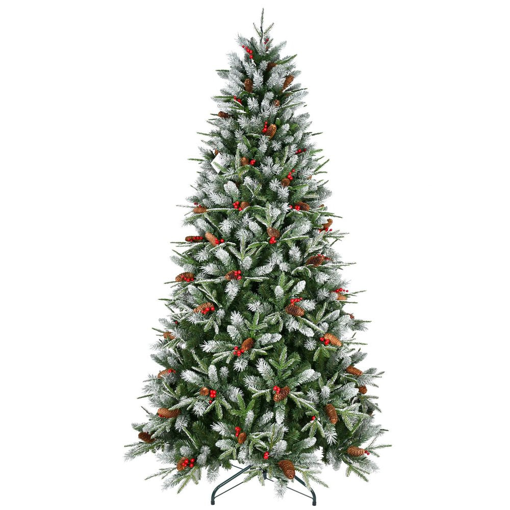 8' White Full Pine Christmas Tree