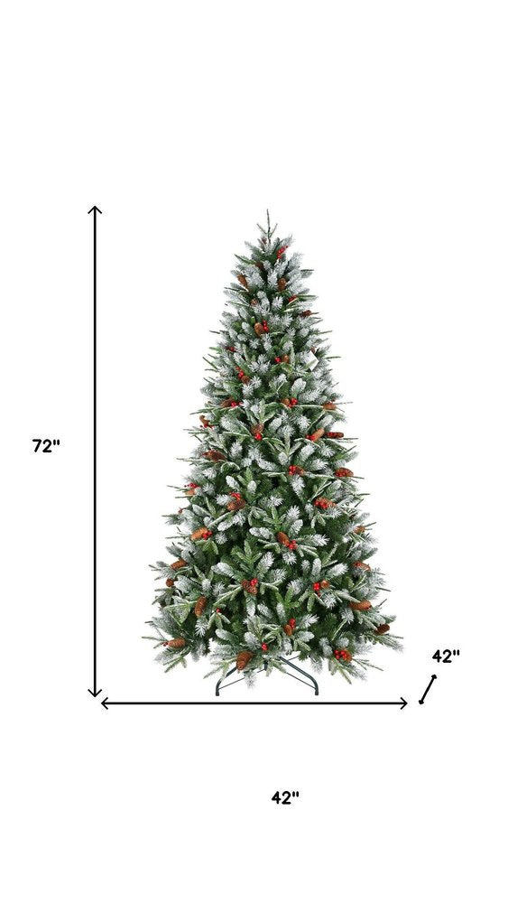 8' White Full Pine Christmas Tree