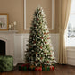 8' White Full Pine Christmas Tree