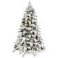 7' Pre Lit Full Flocked Pine Christmas Tree