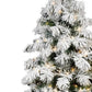 7' Pre Lit Full Flocked Pine Christmas Tree