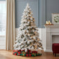 7' Pre Lit Full Flocked Pine Christmas Tree