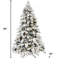 7' Pre Lit Full Flocked Pine Christmas Tree