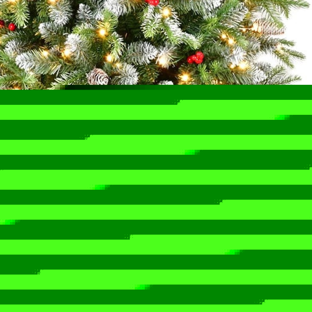 6' White Pre Lit Full Pine Christmas Tree With Decorations