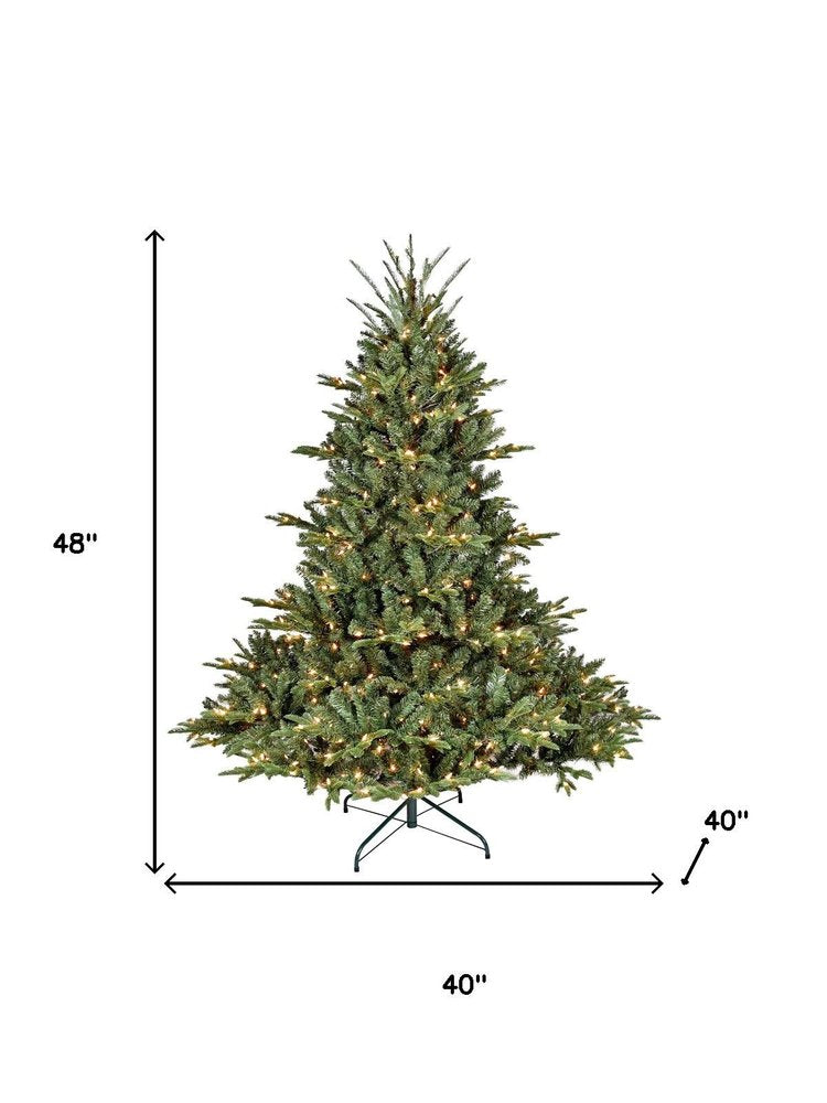 7' Pre Lit Full Pine Christmas Tree