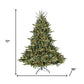4' Pre Lit Full Pine Christmas Tree