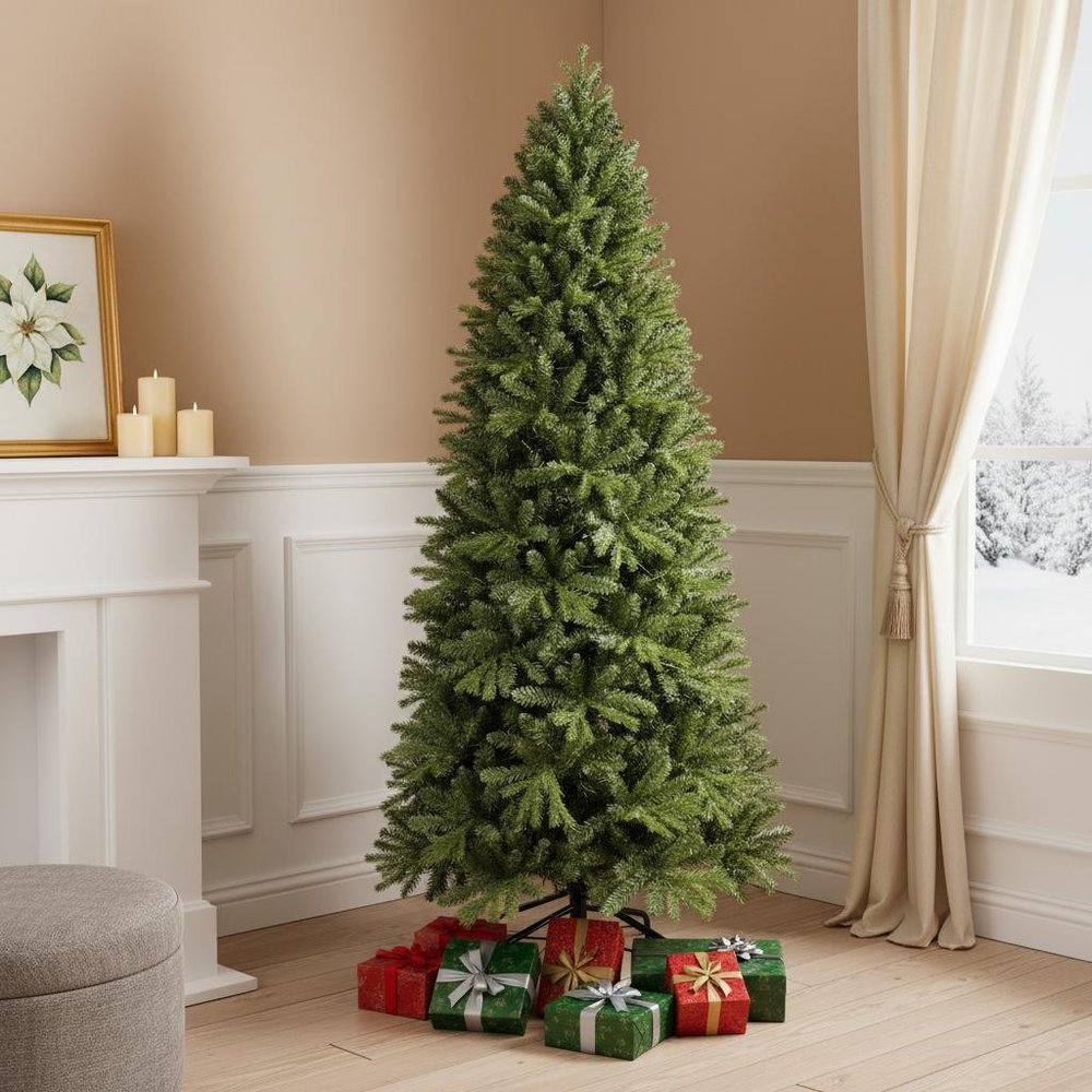 6' Pre Lit Full Pine Christmas Tree