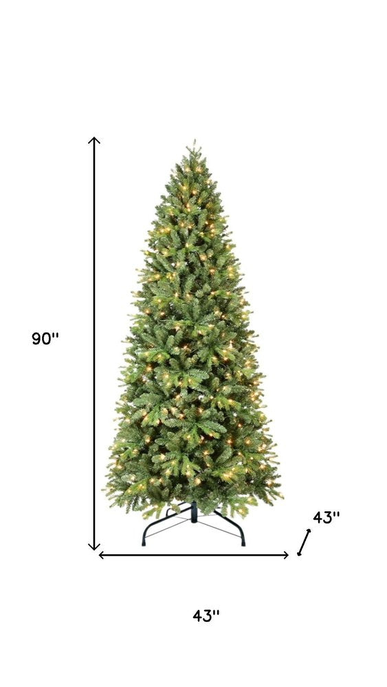 6' Pre Lit Full Pine Christmas Tree