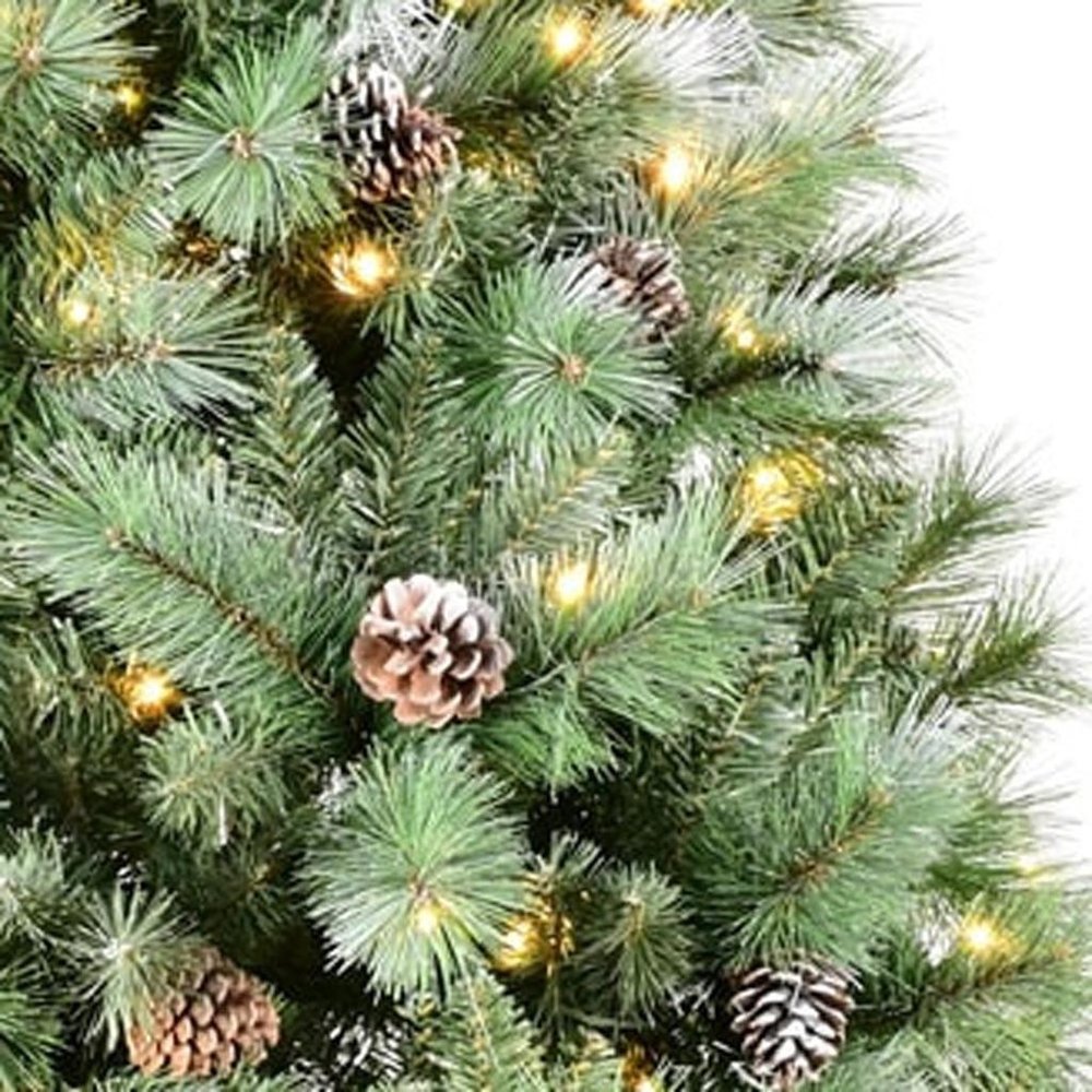 6' Pre Lit Full Pine Christmas Tree
