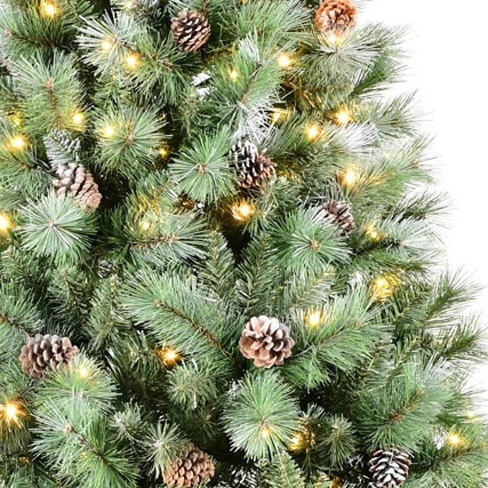 6' Pre Lit Full Pine Christmas Tree