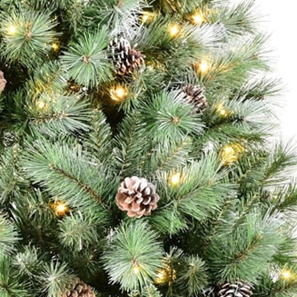 6' Pre Lit Full Pine Christmas Tree