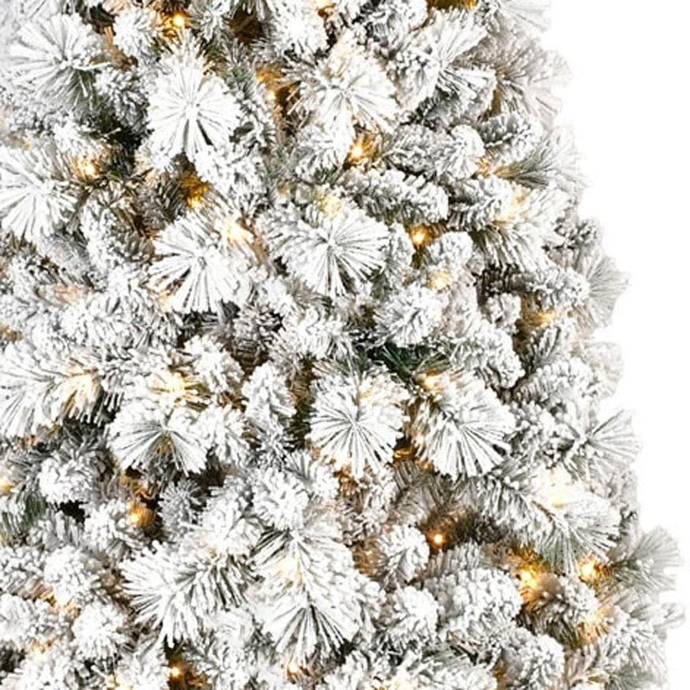 4' White Pre Lit Full Pine Christmas Tree