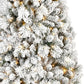 6' Pre Lit Full Flocked Fir Christmas Tree