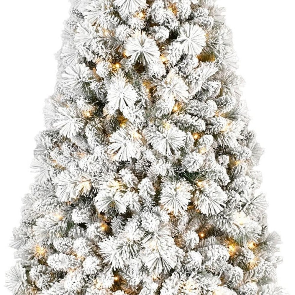 4' White Pre Lit Full Pine Christmas Tree