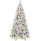 6' Pre Lit Full Flocked Fir Christmas Tree