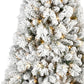 6' Pre Lit Full Flocked Fir Christmas Tree