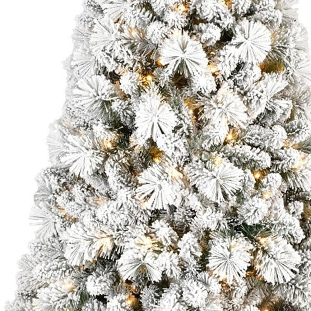 4' White Pre Lit Full Pine Christmas Tree