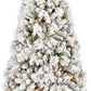 6' Pre Lit Full Flocked Fir Christmas Tree