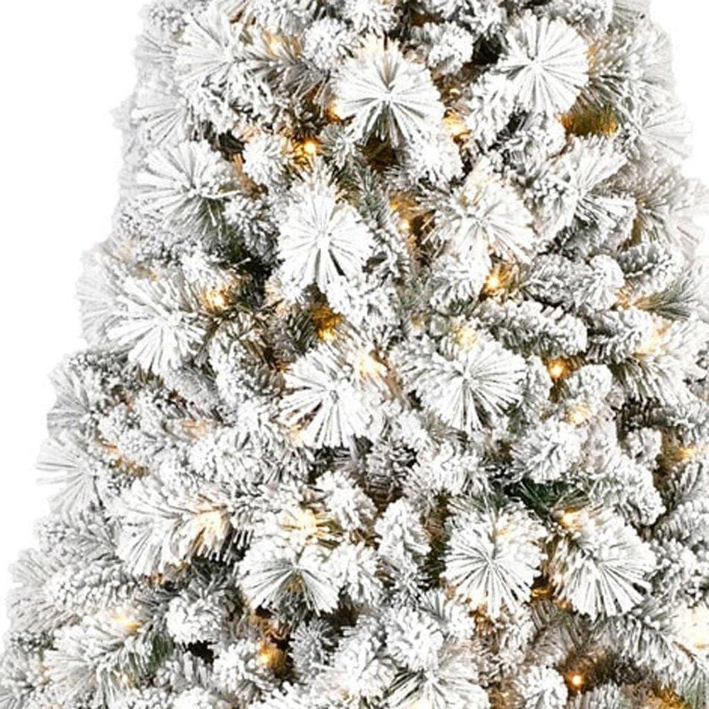 4' White Pre Lit Full Pine Christmas Tree