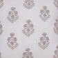 20" Off White And Taupe Floral Linen Throw Pillow Cover with Embroidery