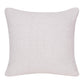 20" Cream Blue And Pink Abstract Cotton Throw Pillow Cover with Fringe Embroidery And Texture