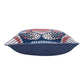 20" Red And Blue Cotton Throw Pillow Cover