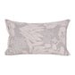 16" X 24" Taupe And Beige Lumbar Floral Linen Throw Pillow Cover