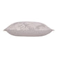 16" X 24" Beige And Gray Lumbar Floral Linen Throw Pillow Cover