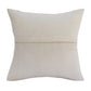 20" Ivory And Brown Striped Faux Leather Throw Pillow Cover