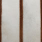 20" Ivory And Brown Striped Faux Leather Throw Pillow Cover
