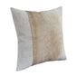 20" Ivory And Beige Striped Faux Leather Throw Pillow Cover